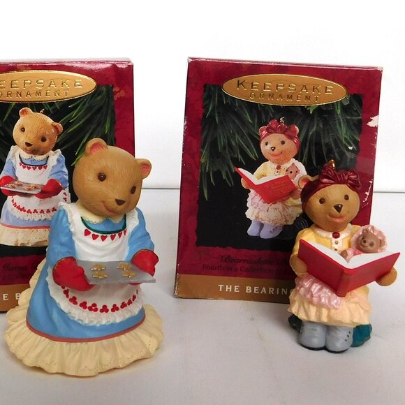 Bearingers Lot of 4 Hallmark Keepsake Ornaments 1993 with boxes - Picture 2 of 4